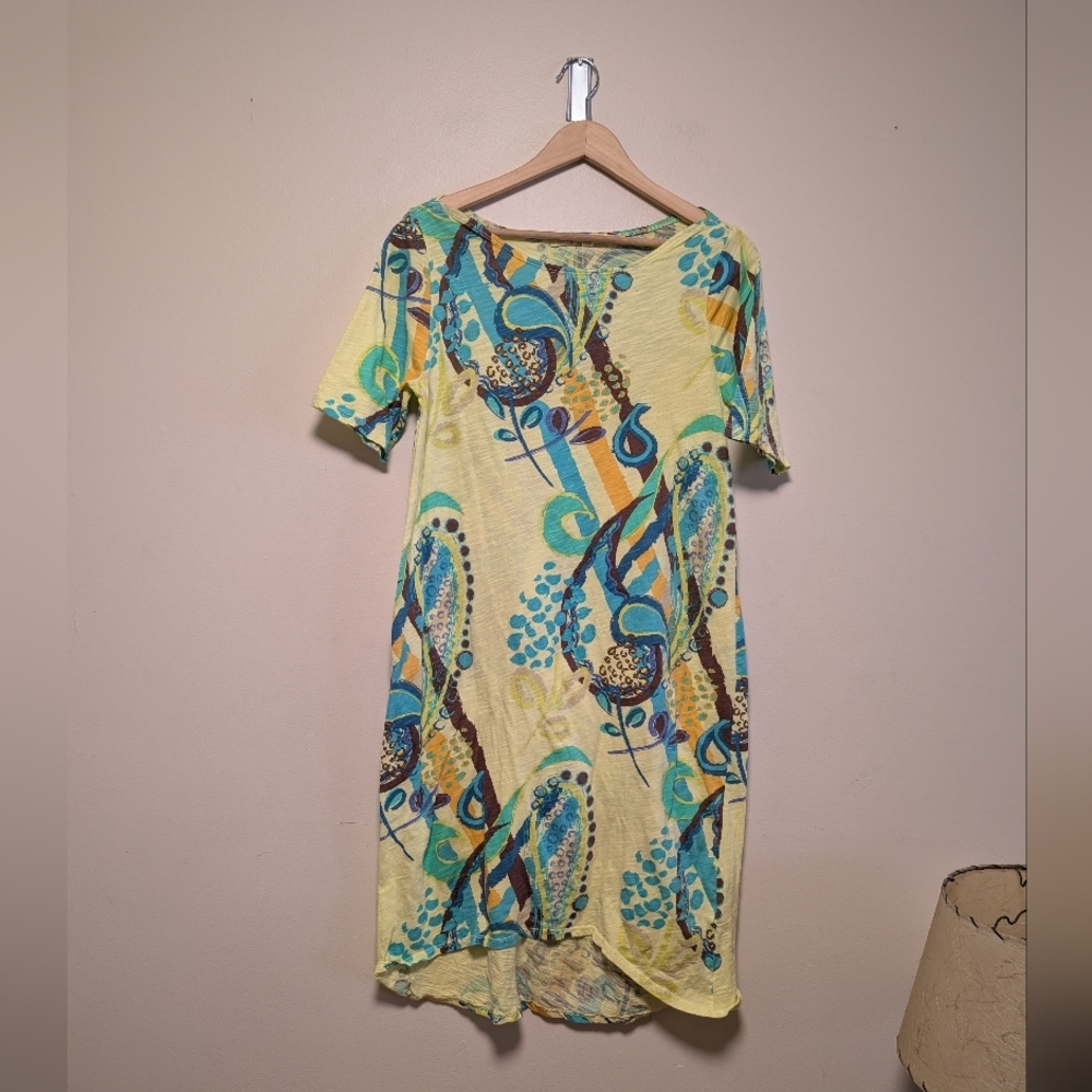Fresh Produce Printed T-Shirt Dress Women’s Medium Made USA Cotton